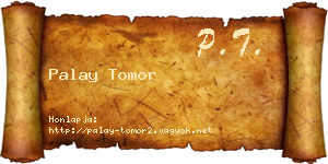 Palay Tomor névjegykártya